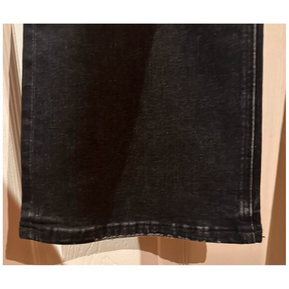 RFM Los Angeles MIA High Rise Boot Cut Ripped Distressed Dark Blue Jeans Size 22 - Picture 4 of 16